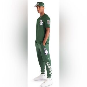 New Era LA DODGERS Select Color Flip Green Jogger Sweat Pants Sz. L